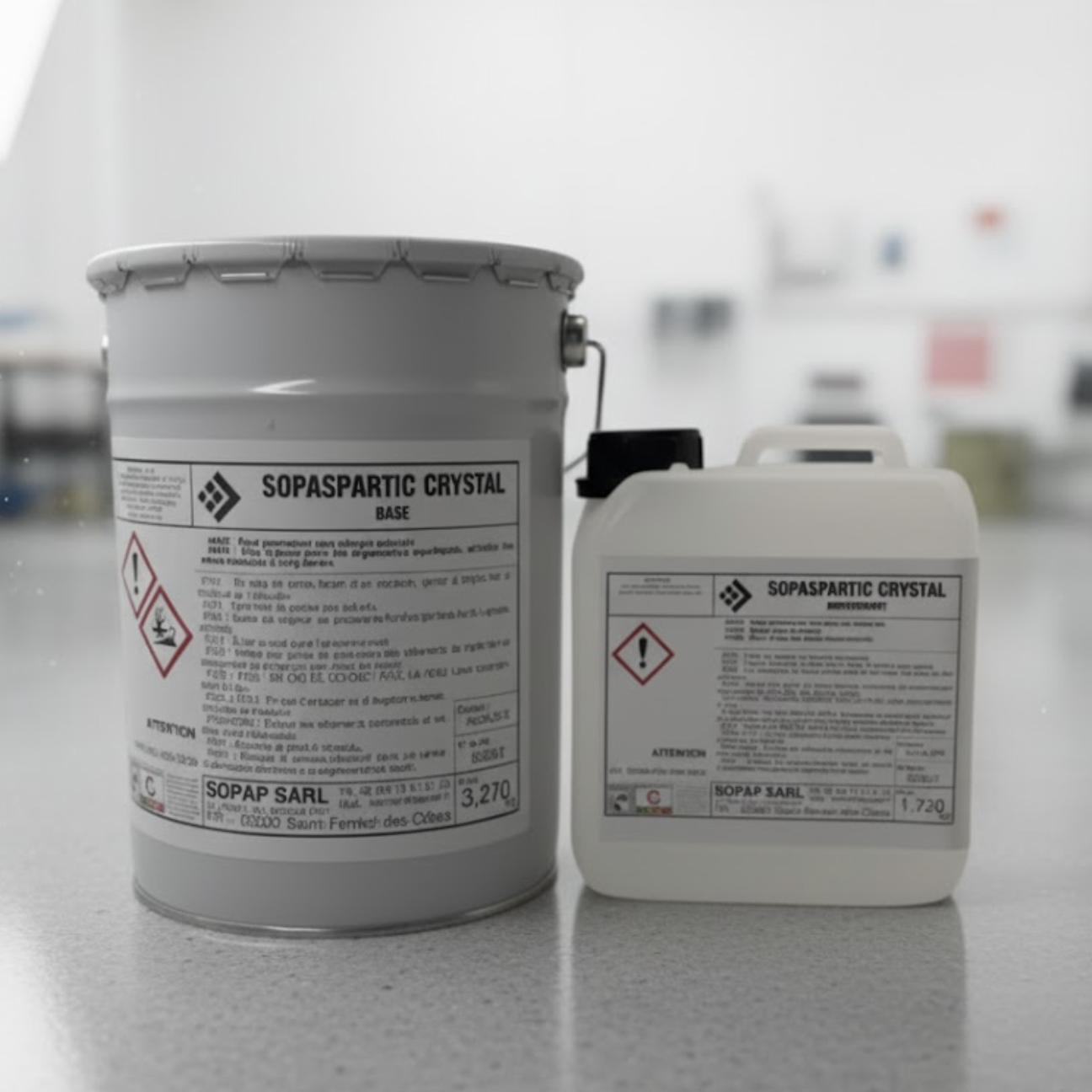 Résine polyaspartique translucide de finition Visuel 1