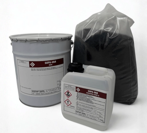 Revêtement de sol en caoutchouc liquide pour vans à chevaux Visuel 1