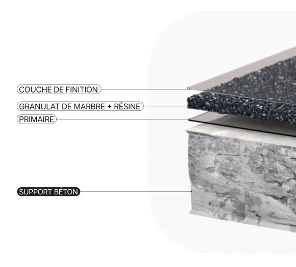 Moquette de pierre marbre verticale+ Visuel 3